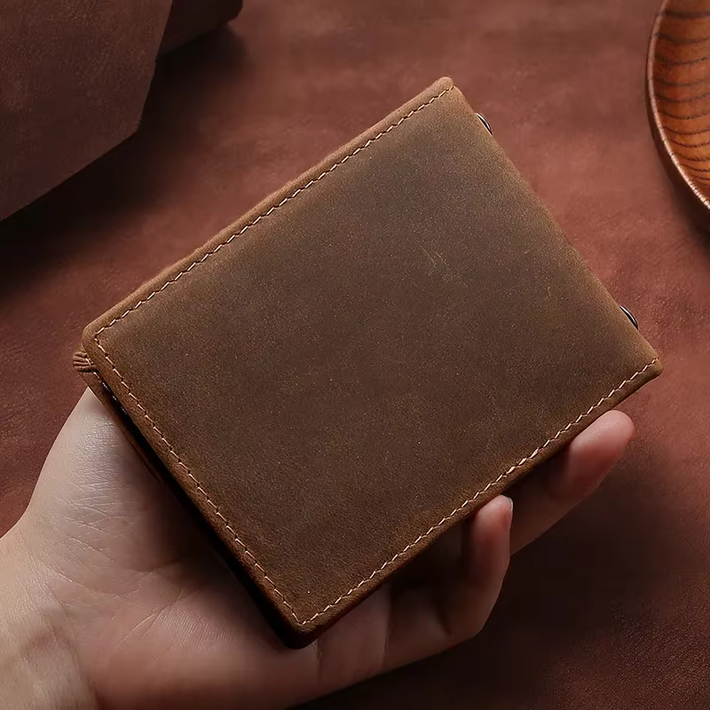 porte carte en cuir véritable pour hommes, planificateur de conduite, porte-cartes, portefeuille de voiture, qualité supérieure, 8.2x10.5cm