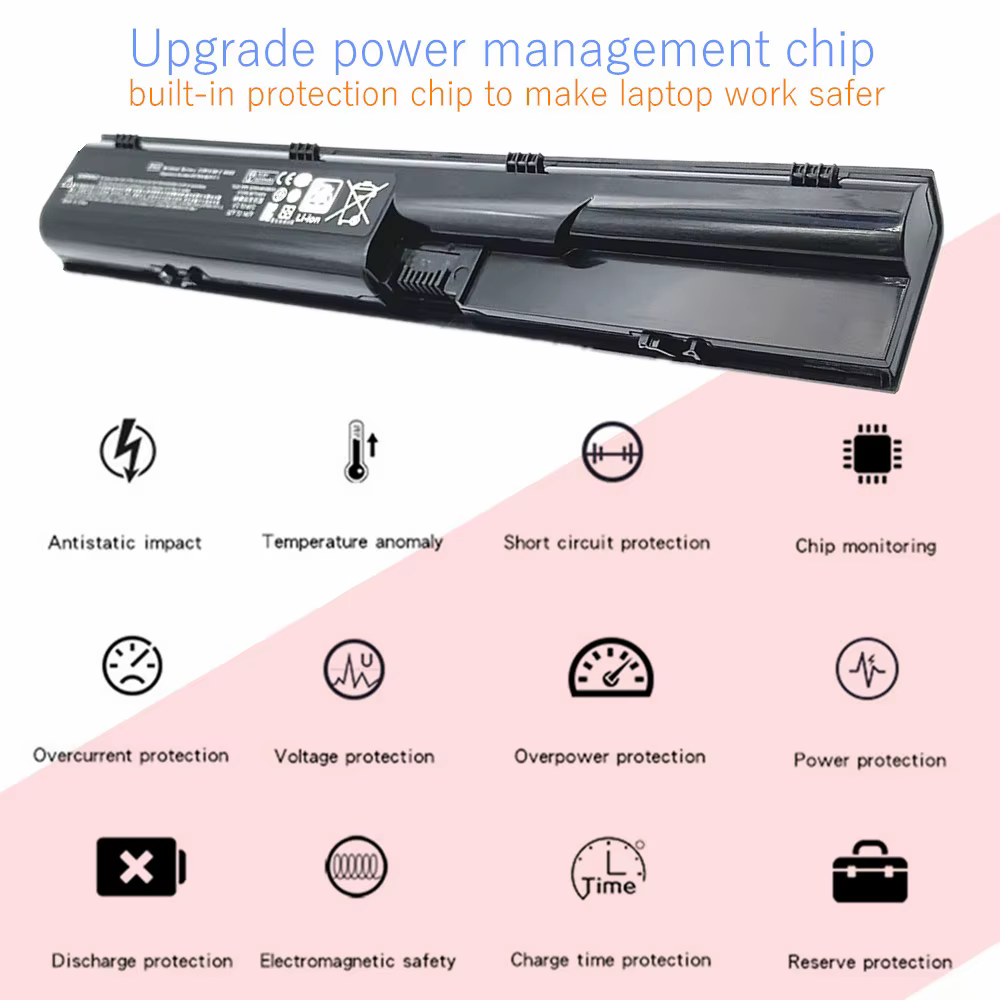 Batterie d'ordinateur portable pour HP ProBook 4330s 4331s 4430s 4431s 4435s 4436s 4440s 4441s 4446s 4530s 4535s 4540s 4545s LC32BA122 PR06