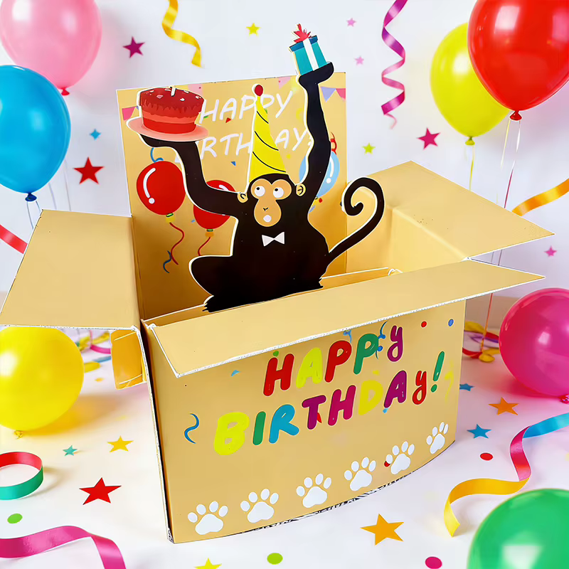 Carte d'anniversaire pop-up amusante et originale, décoration de bureau hilarante pour les fêtes, le bureau ou la maison