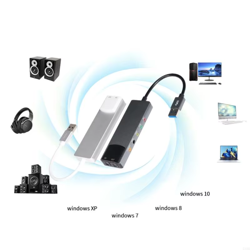 Carte son externe USB avec entrées microphones
