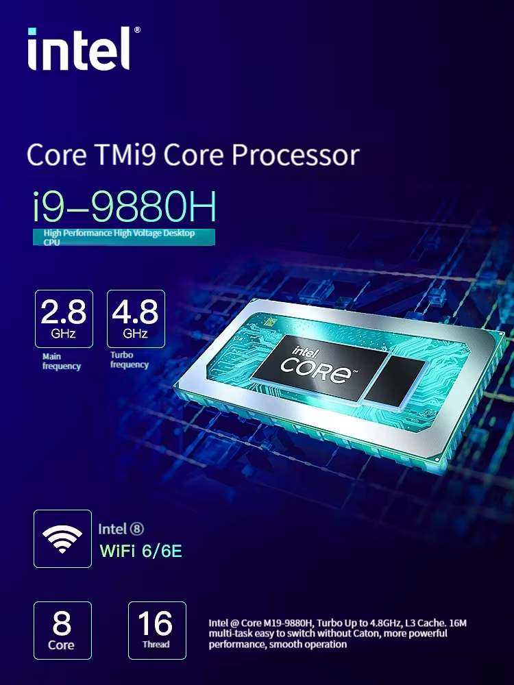 Nouvel ordinateur portable de jeu 2026 Intel Core i9-10885H i7 8750H GTX1650 4G Écran IPS 16