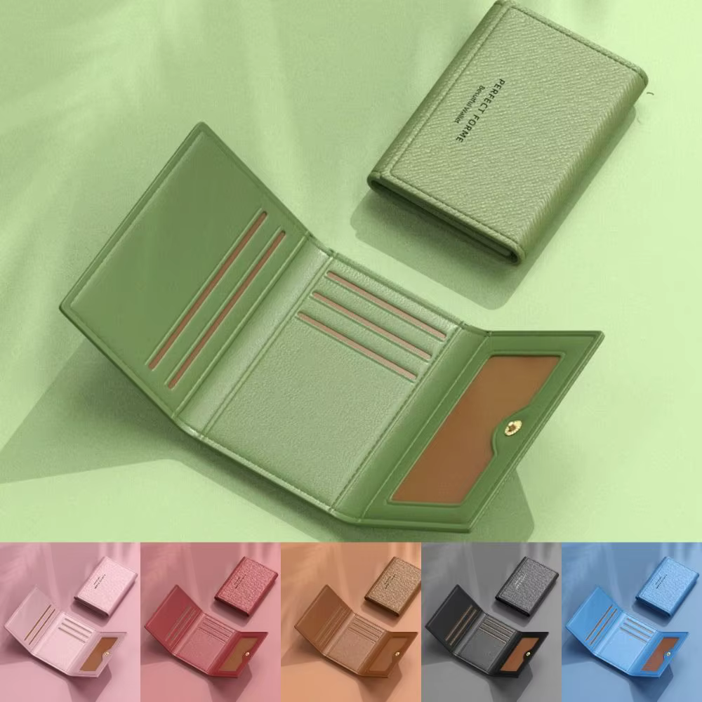Portefeuilles en cuir de luxe pour hommes, porte-cartes multifonctionnel de grande capacité, porte-cartes multi-cartes, couleur unie, porte-monnaie pour hommes et femmes