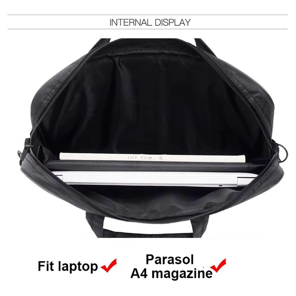15.6 pouces 17 pouces pochette d'ordinateur affaires portables en Nylon sacs à main ordinateur Portable épaule porte-documents fermeture éclair antivol épaule Style Simple
