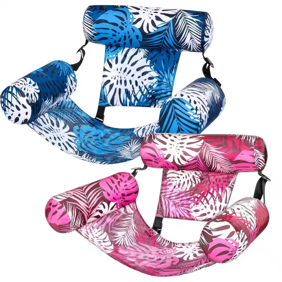 Chaises flottantes de piscine, chaise longue gonflable pour adultes avec bras et dossier, hamac d'eau inclinable et flottant pour le plaisir aquatique d'été