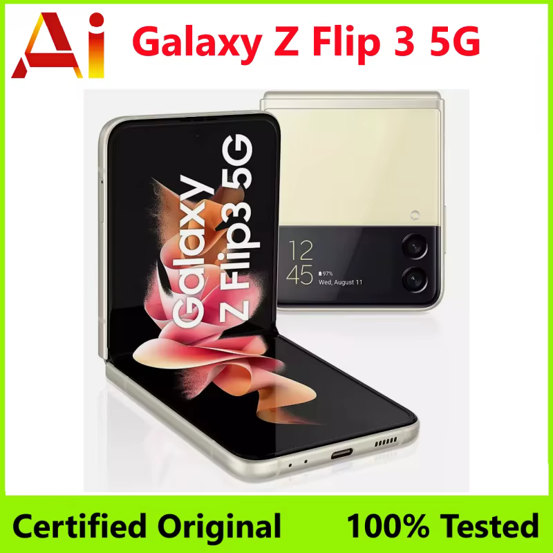 Samsung Galaxy Z Flip3 Flip 3 5G F711U1 F711N F711B 6.7" 8GB 128/256GB NFC Snapdragon Débloqué Téléphone portable pliable