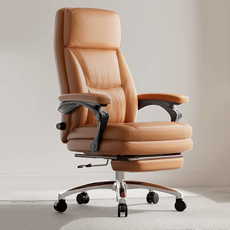 Fauteuil de bureau inclinable ergonomique à roulettes