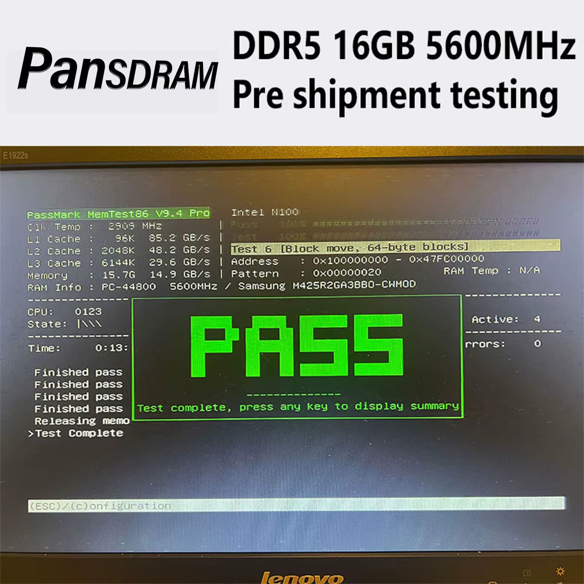 Mémoire RAM pour ordinateur portable Pansdram DDR5 8 Go 16 Go 32 Go 4800 5600 PC5 38400 44800