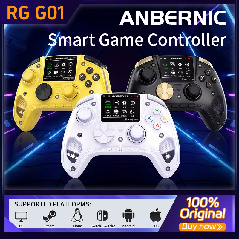 Manette de jeu sans fil Anbernic RG G01 avec écran IPS 2.5D et joystick Hall pour PC