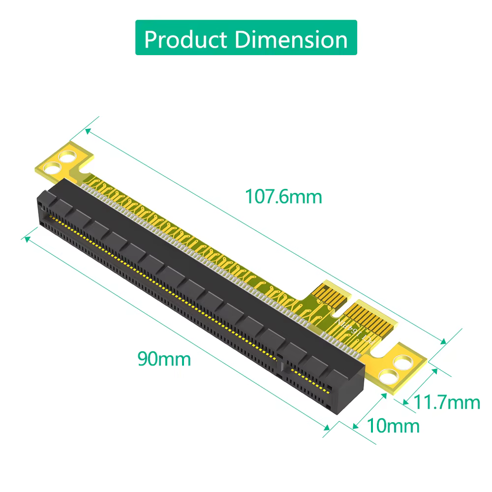 Adaptateur de carte d'extension PCI-E Express 1x à 16x