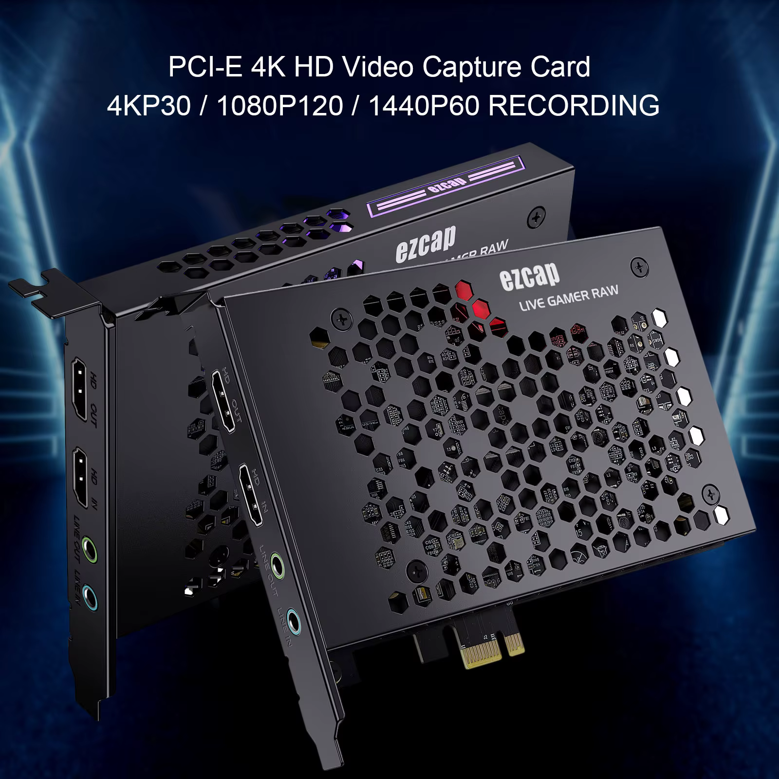 Ezcap324B Live Gamer Raw PCIE 4K carte de capture de jeu vidéo enregistrement et flux en direct pour les caméscopes de systèmes de jeu