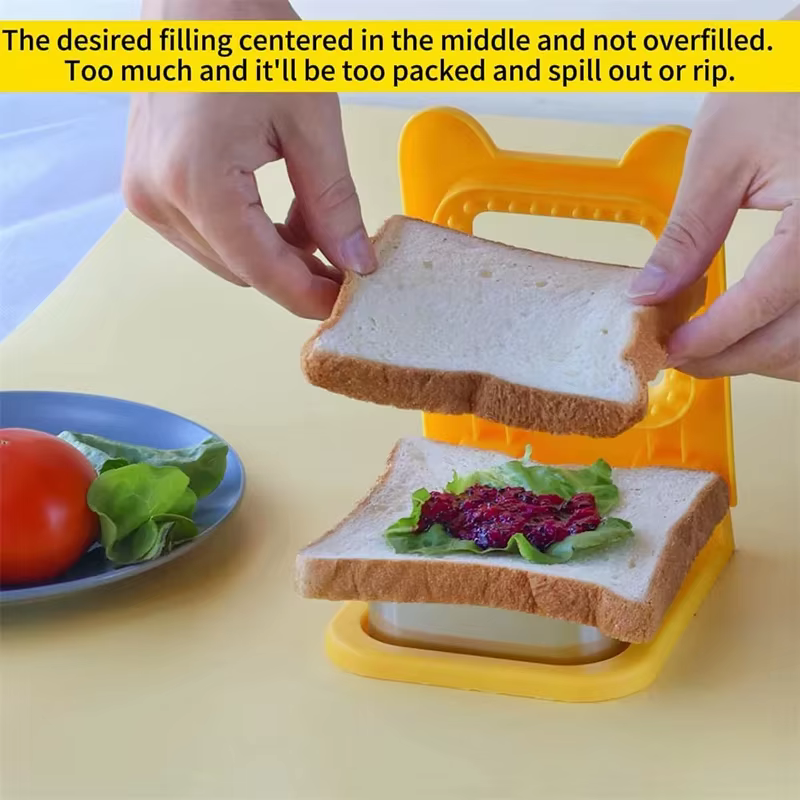 Coupe-sandwich et scelleuse, outil de coupe de Sandwich à rabat pour enfants, déjeuner, lame en acier inoxydable, moule circulaire pour pain grillé
