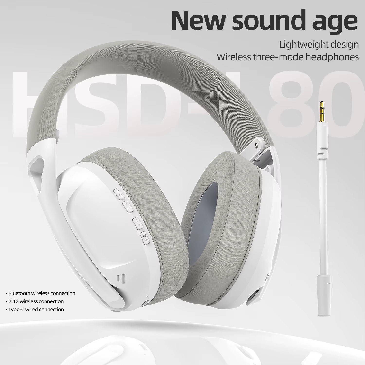 SMAILWOLF L80 Bluetooth sans fil filaire trois modes casque de jeu ordinateur portable maison