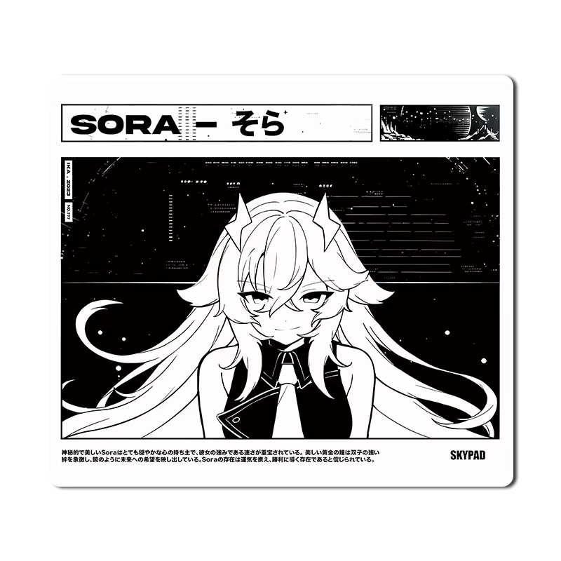 Tapis de souris de jeu Skypad SORA en verre YUME