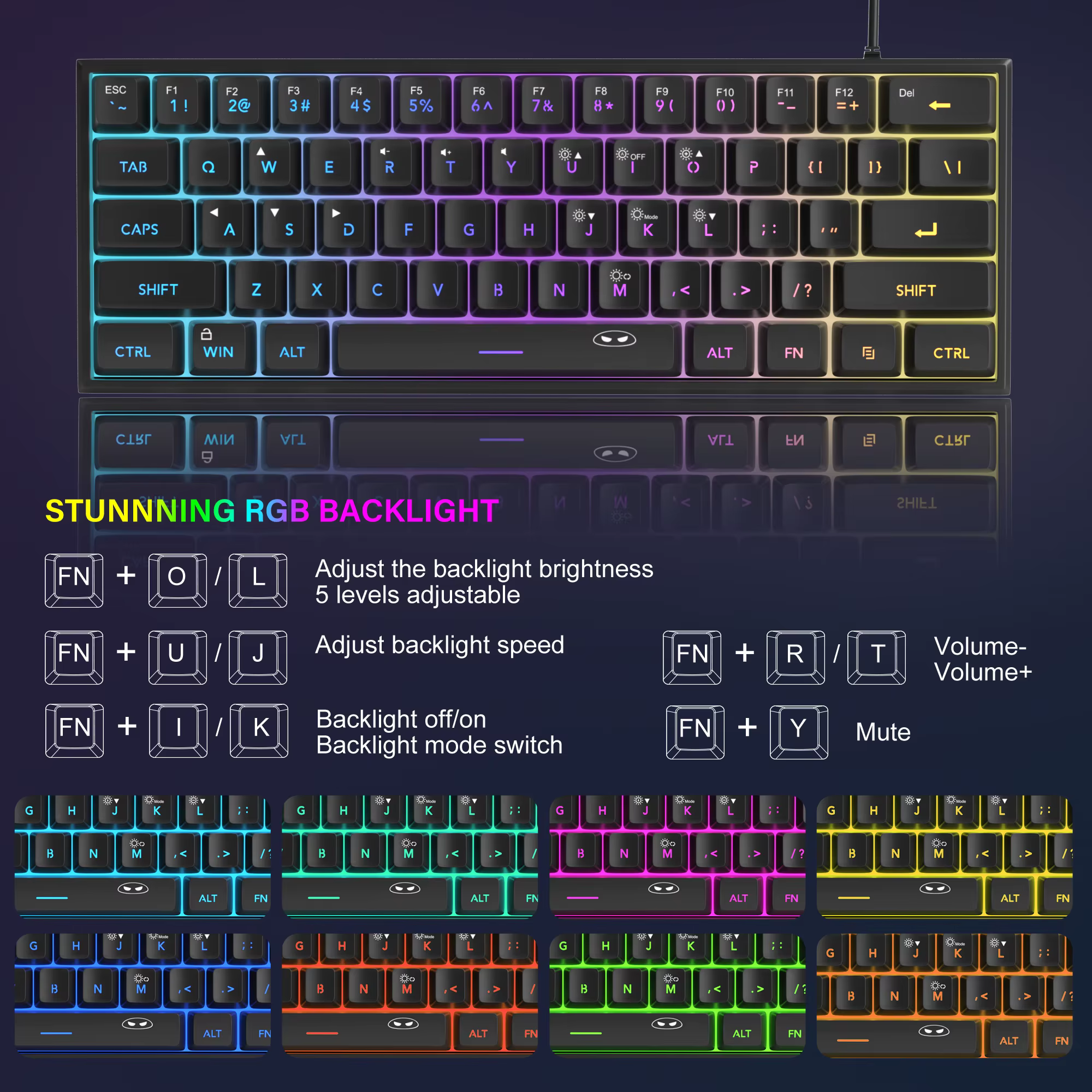 MageGee-Mini clavier de jeu 60%