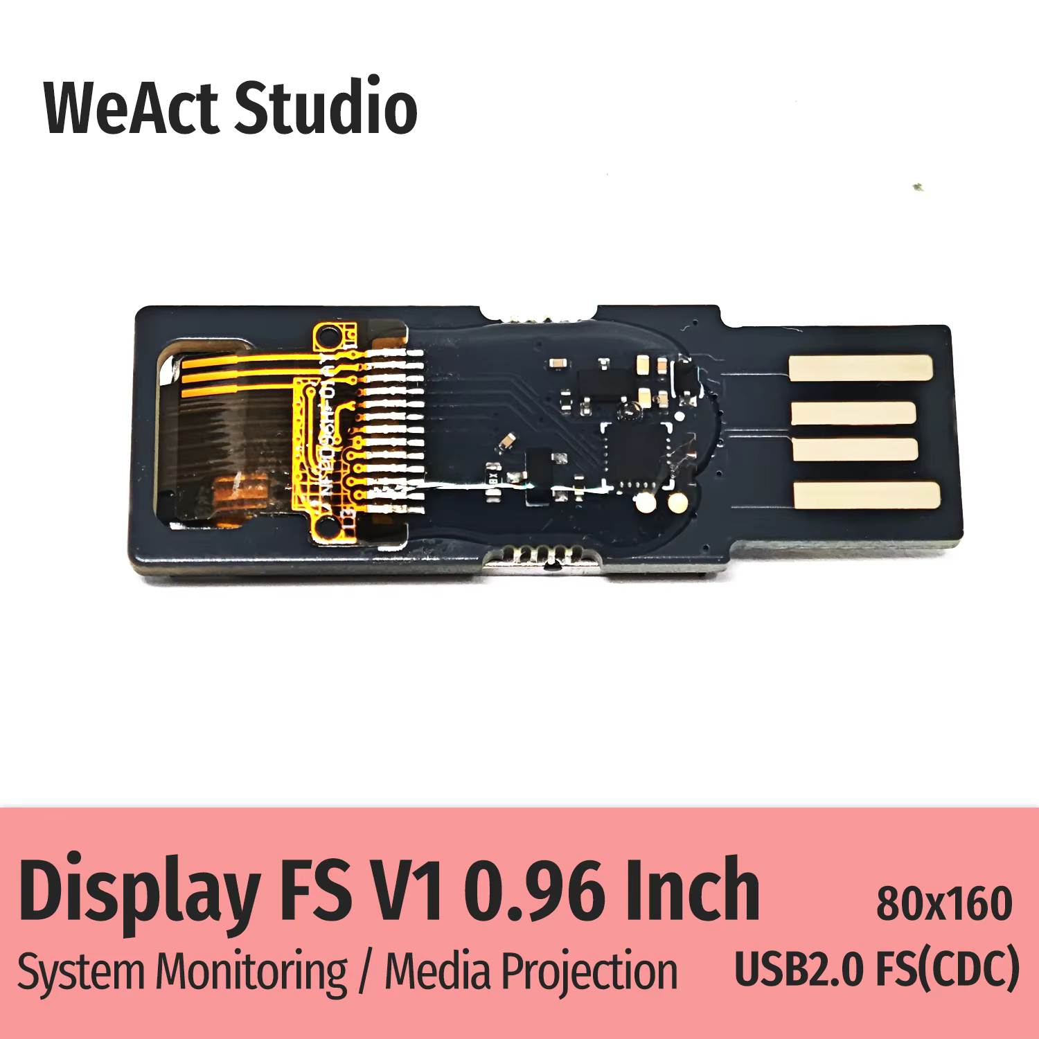 0.96 pouces USB écran secondaire pour ordinateur CPU GPU RAM HDD affichage 80*160 système moniteur Album Photo
