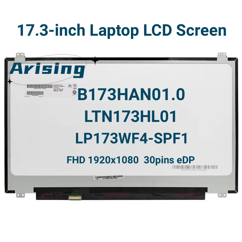Écran LCD IPS pour ordinateur portable 17.3 pouces, B173HAN01.0, adapté à LTN173HL01 LP173WF4-SPF1 N173HCE-E31 pour DELL Alienware 17R2 R3 R4 R5 MSI GT72 GT73