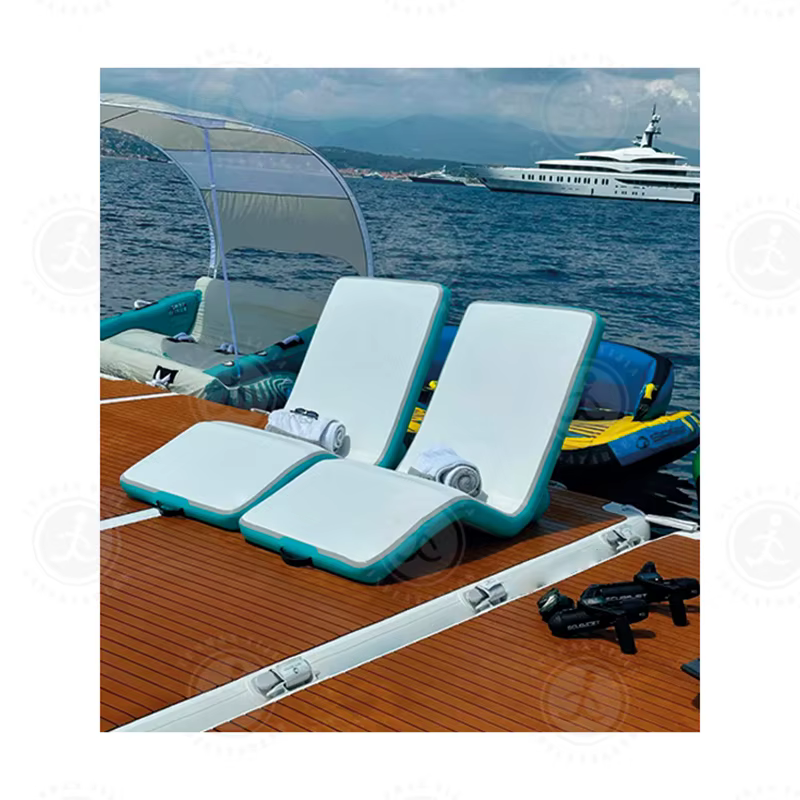 Chaise longue gonflable simple, plate-forme, piscine, plage, chaise de soleil gonflable