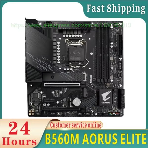 Nouvelle carte mère originale B560M AORUS ELITE LGA 1200 DDR4 128GB M-ATX adaptée