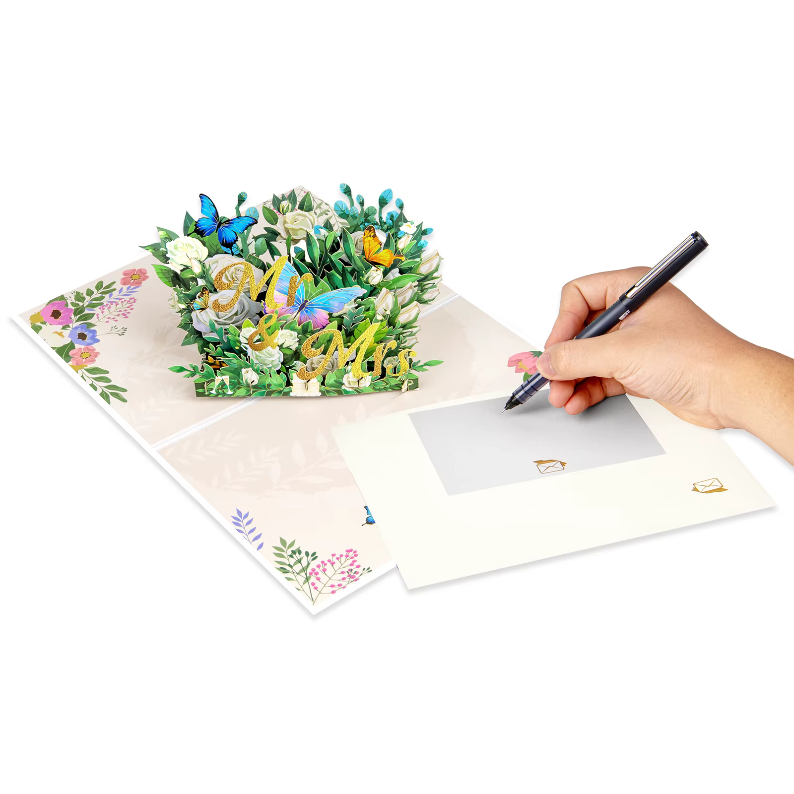 Carte pop-up 3D pour anniversaire de mariage, femme, mari, couple, carte de vœux romantique