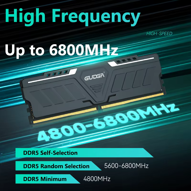 Mémoire RAM GUDGA DDR5 8 Go/16 Go/32 Go 4800-6800 MHz