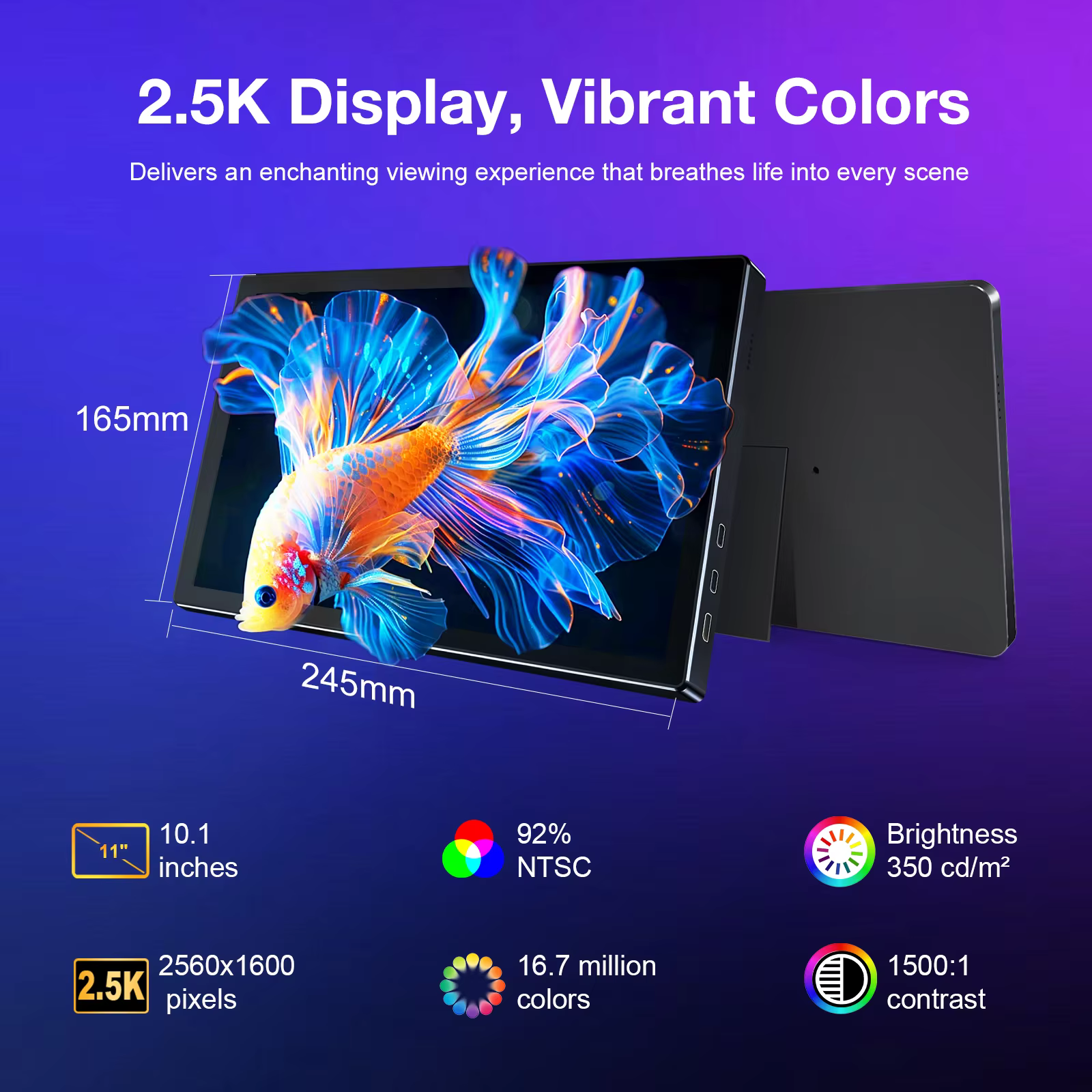 Moniteur Portable tactile 11 pouces