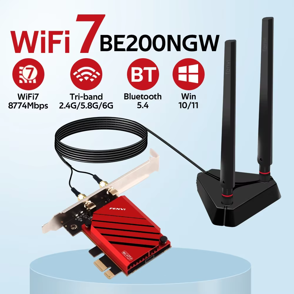 Carte adaptateur WiFi sans fil WiFi 7 BE200 PRO Pcie