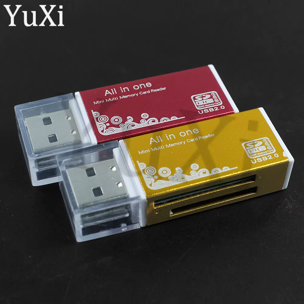 Lecteur de cartes mémoire USB 2.0, tout en 1 pour SD, TF, MS, M2, SDHC, adaptateur, prise pour ordinateur portable, ordinateur de bureau, PC, 1 pièce