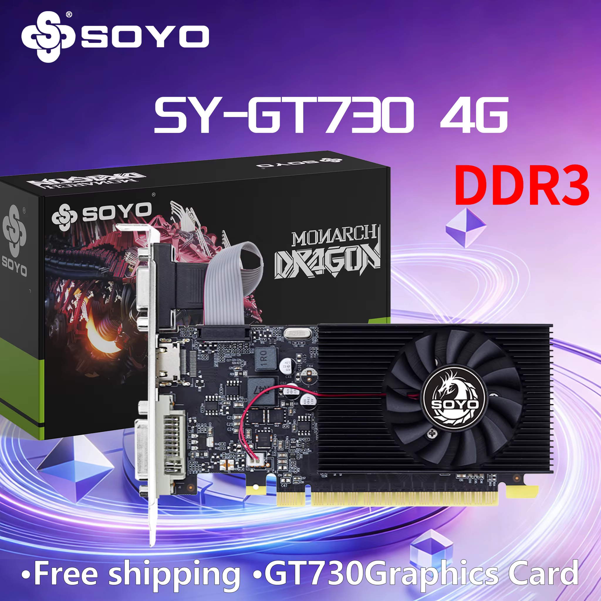 Cartes graphiques SOYO NVIDIA GT730 4G GDDR3 128 bits