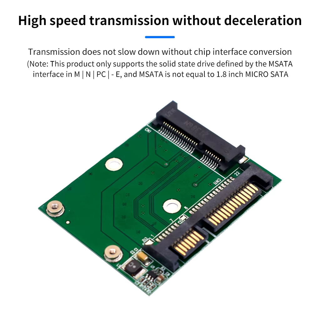 TISHRIC M.2 MSATA SSD vers 2.5 SATA adaptateur M2 Mini PCI SSD convertisseur carte Riser Module