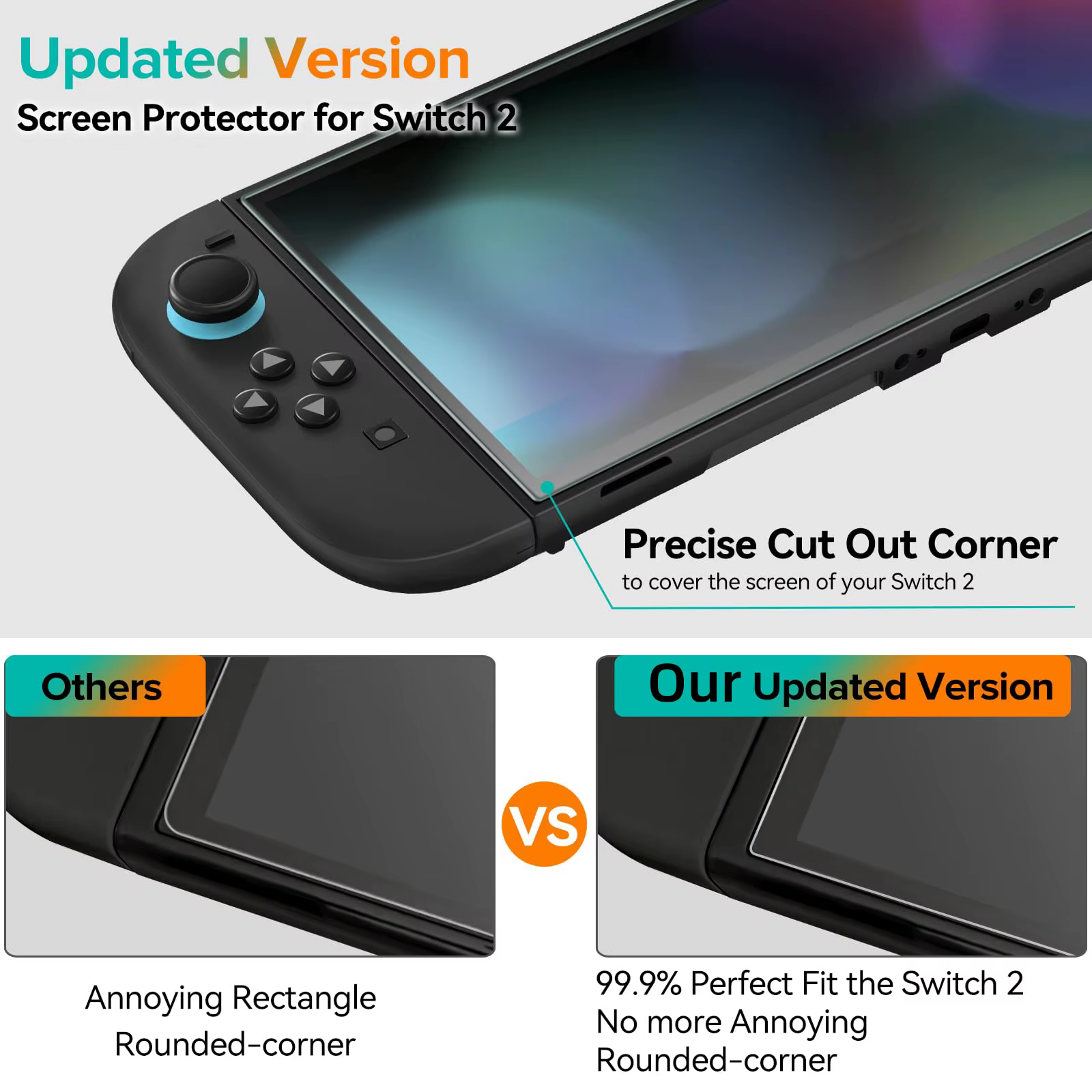 1/2/3 pièces protecteur d'écran en verre trempé pour Switch 2 Transparent HD clair anti-rayures