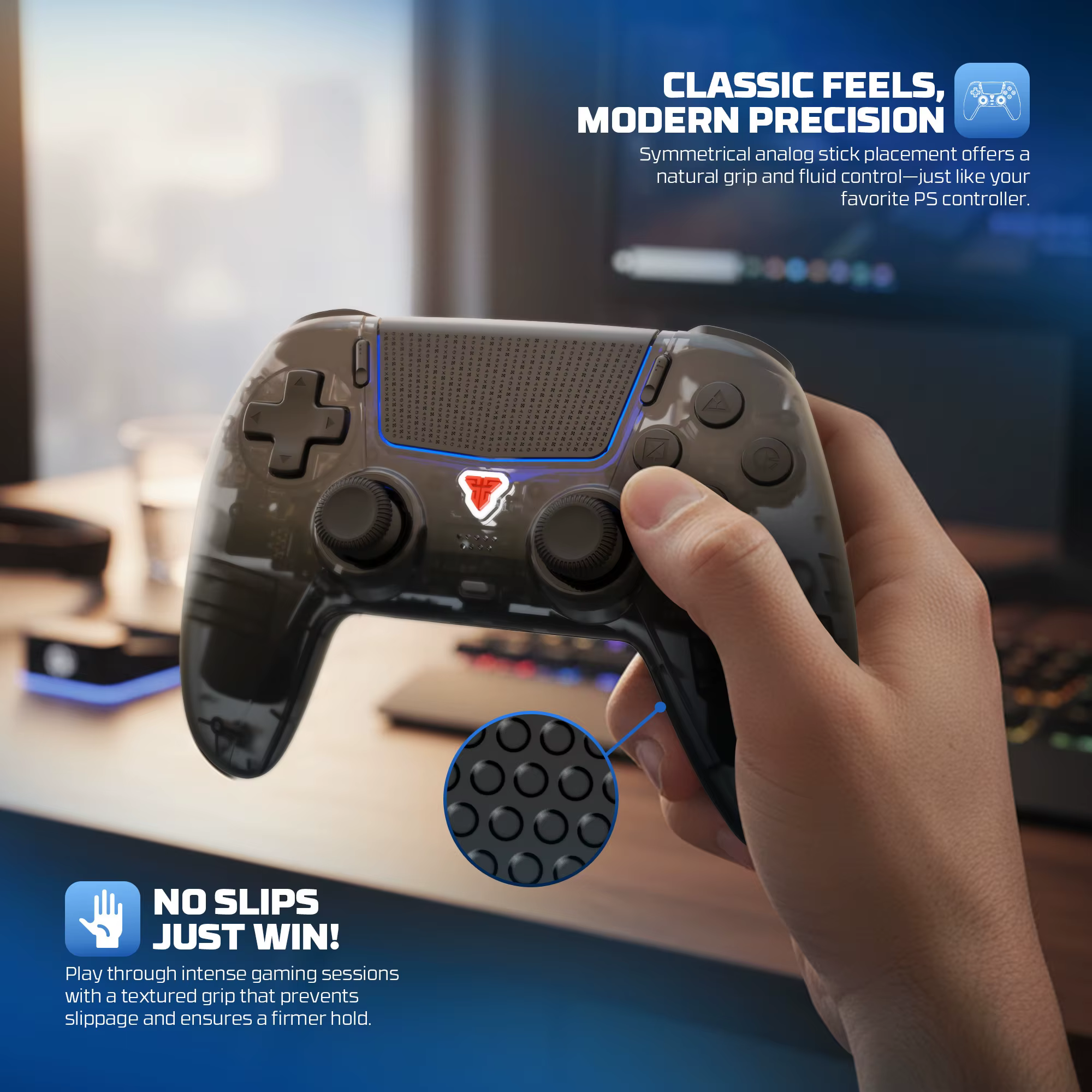 Manette de jeu sans fil FANTECH NOVA IID WGP16D BT pour PS5/PC/iOS/Android avec fonction Turbo