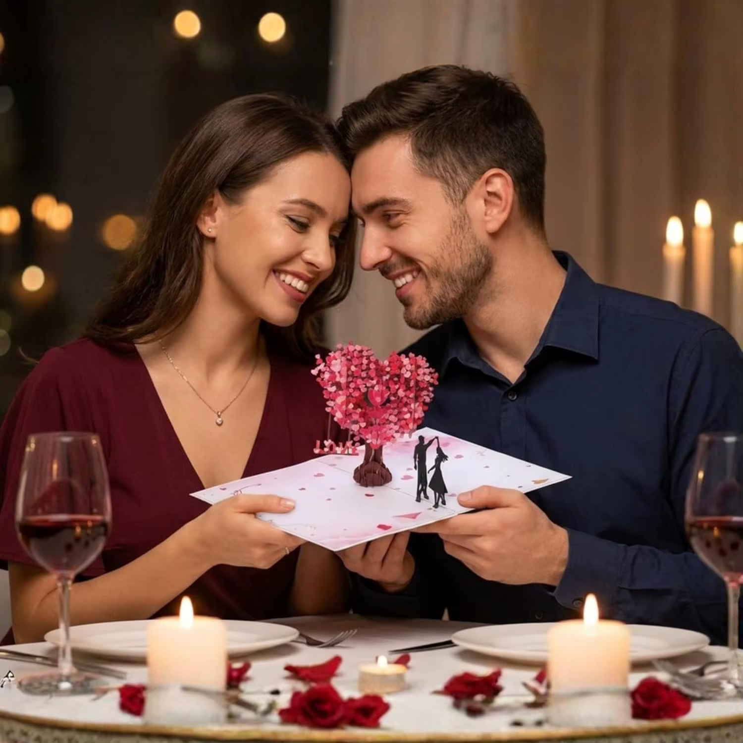 Carte d'anniversaire pop-up, pour elle, femme, mari, lui, couple ; cadeau idéal pour mariage, anniversaire romantique, anniversaire de mariage, Saint-Valentin