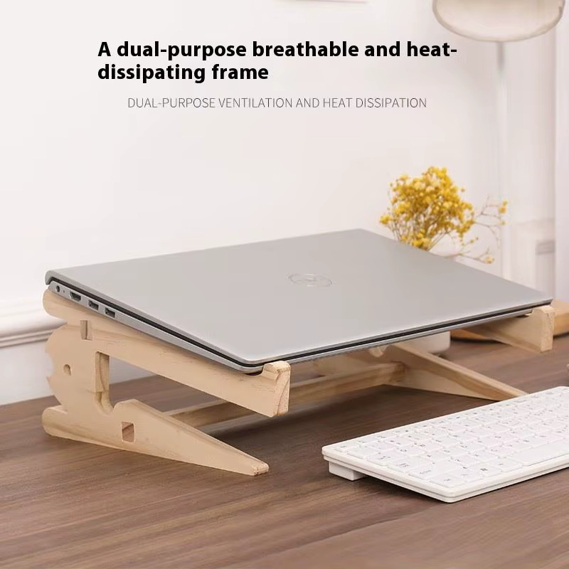 Support d'ordinateur portable en bois assemblé