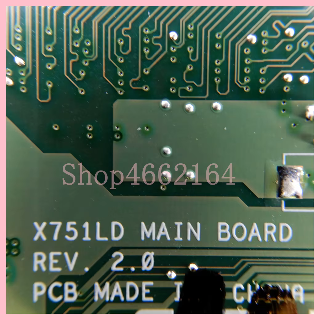 Carte mère X751LD i3 i5 i7-4e génération pour ordinateur portable Asus X751LA X751LAB