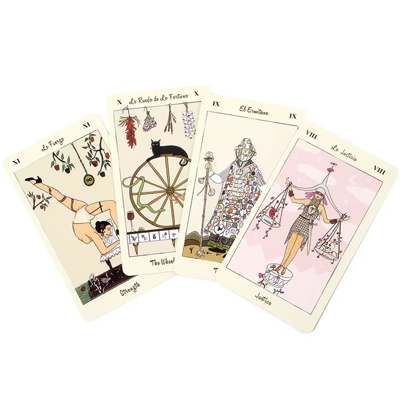 1 pièces Deck Tarot De Carlotydes cartes De tarot A 78 cartes jeux De société anglais complets ami fête divertissement jeu De société fourniture De fête