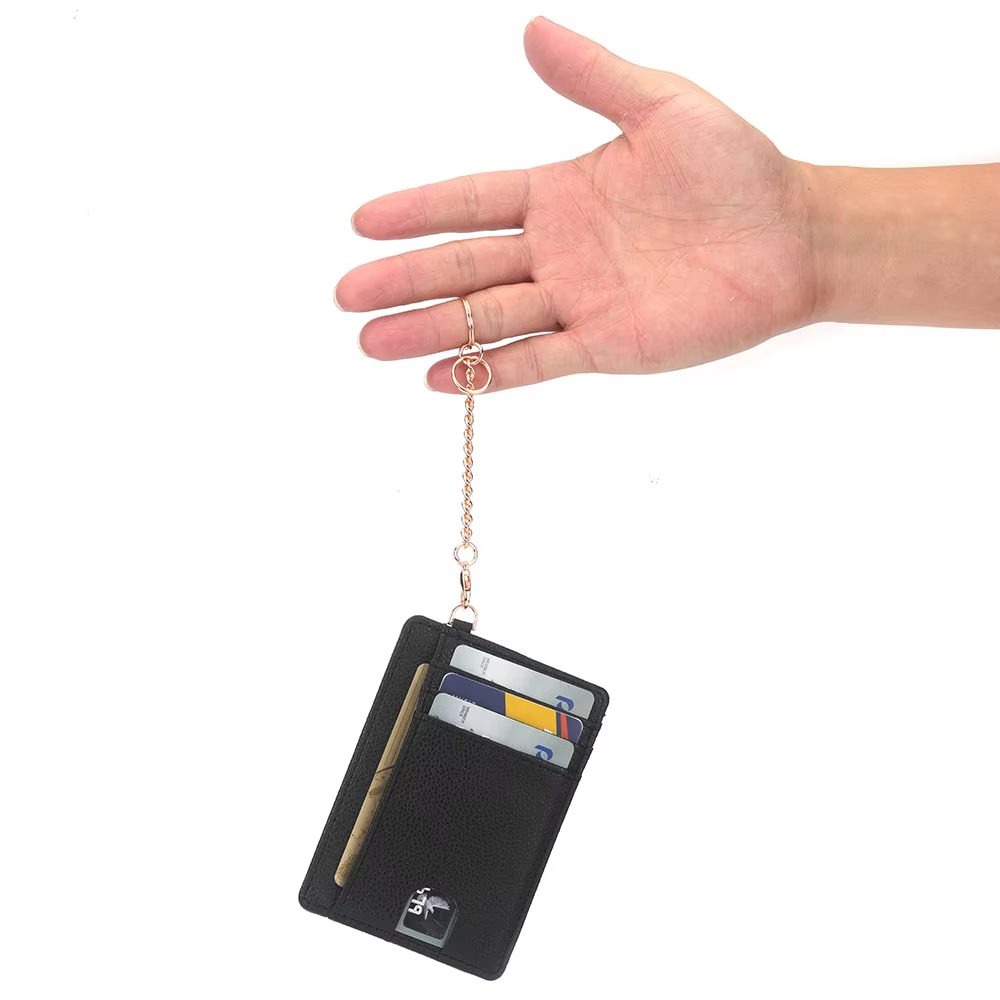 Porte-cartes de crédit minimalistes et minces et fenêtres d'identification transparentes, étui mince pour cartes, portefeuille pour femmes et hommes, couverture pour cartes de visite