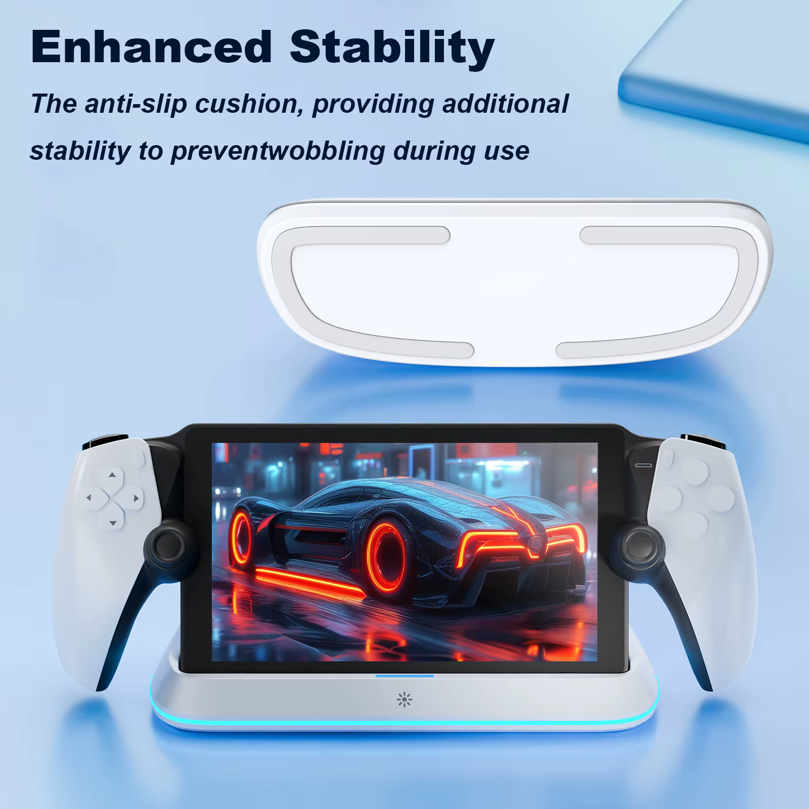 HONCAM Station de chargement pour PlayStation Portal 7 Modes d'éclairage rvb support de chargeur de Console avec charge de sécurité à trois Protection