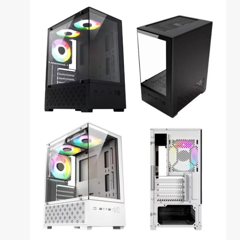 X2 boîtier d'ordinateur M-ATX Mini-ITX carte mère vue sur la mer côté de la pièce châssis de bureau Transparent USB3.0 Support 240 refroidisseur d'eau