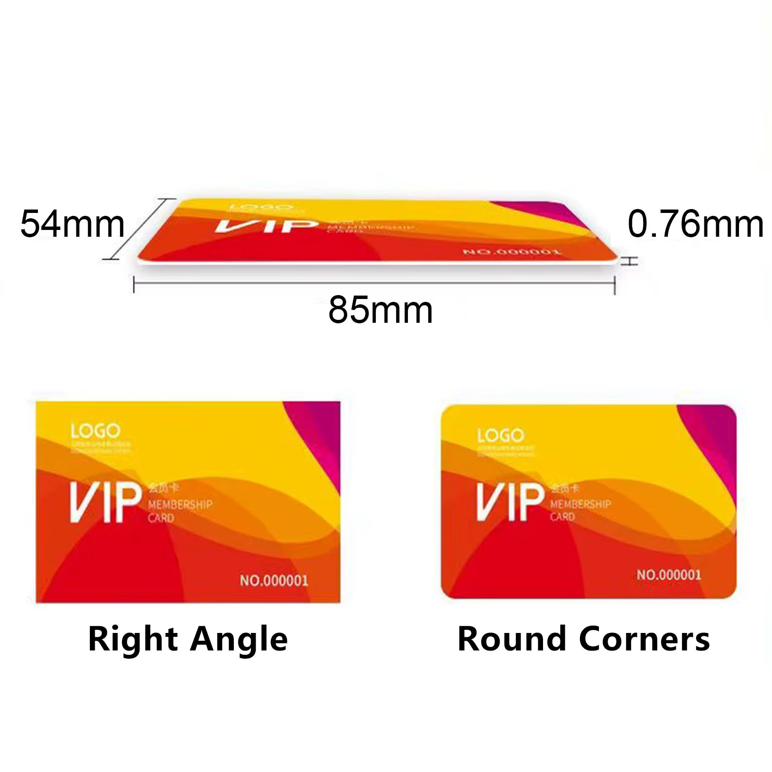 Cartes de visite en PVC personnalisées, style Instagram, coins arrondis, pour le bureau, design gratuit, code QR, imperméables, conception gratuite