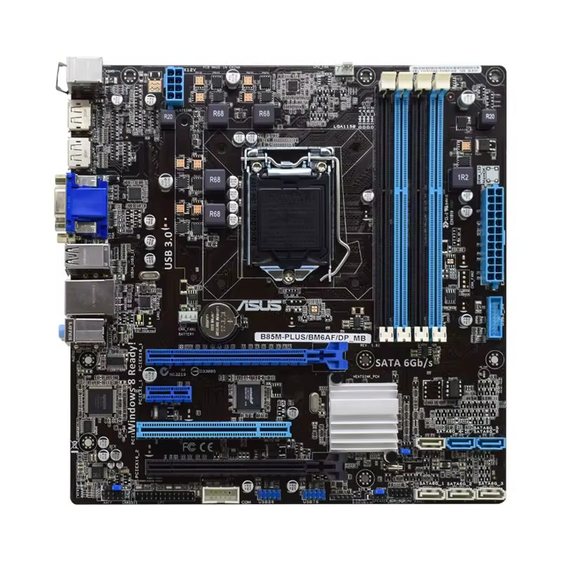 Carte mère ASUS B85M-PLUS B85M-PLUS/BM6AF/DP_MB Intel B85 LGA 1150 DDR3 compatible avec les processeurs i3-4130 i3-4350 i5-4570 i7-4770 Micro ATX