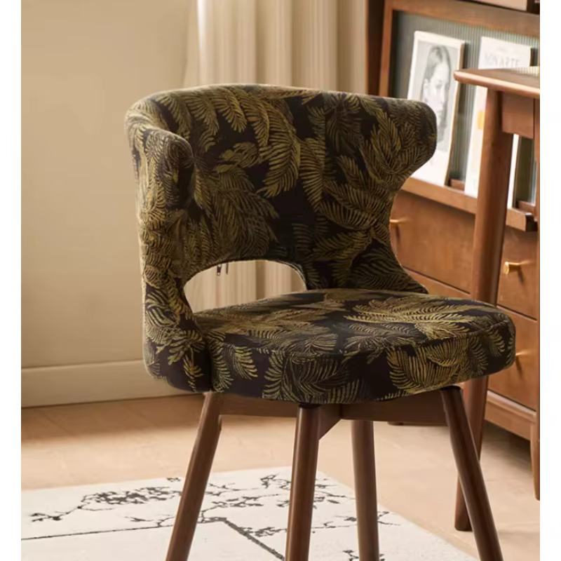 Chaise d'écriture pivotante avec dossier, pour la maison, salon, salle à manger, bureau d'ordinateur, siège confortable pour chambre à coucher, vanité de maquillage