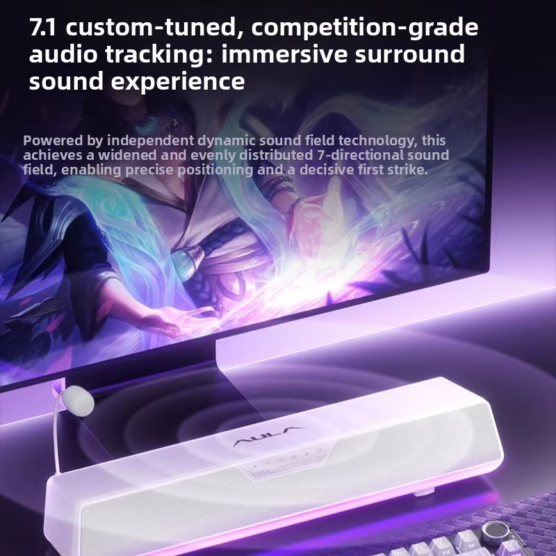 AULA GS6Pro Esports haut-parleur Bluetooth double mode configuration de bureau d'ordinateur avec Microphone de jeu système sonore EQ spécialisé