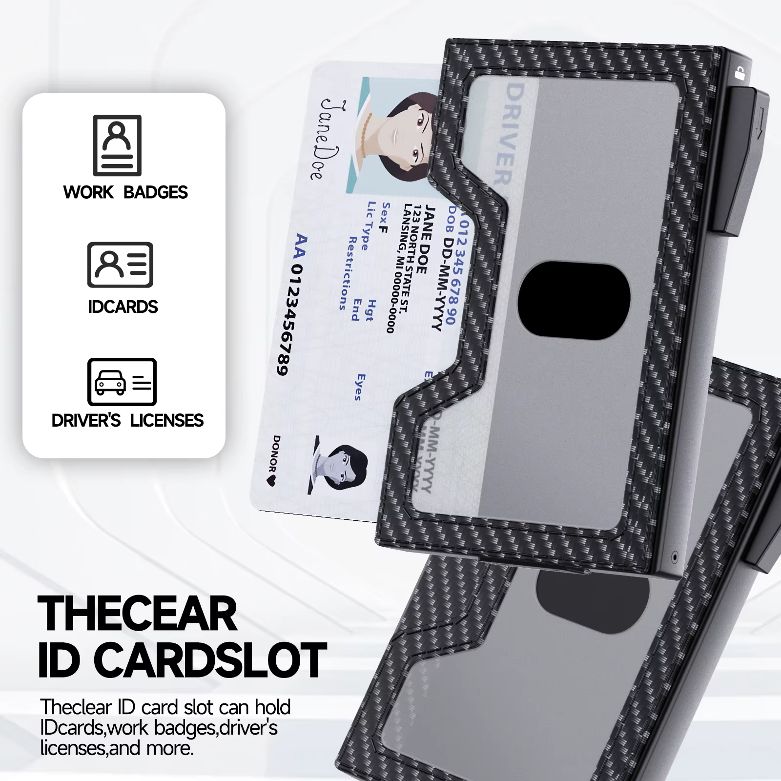 Porte-carte Pop-Up automatique à blocage RFID pour hommes, accès rapide, conception sécurisée, portefeuille en métal, Style professionnel, portefeuille Durable