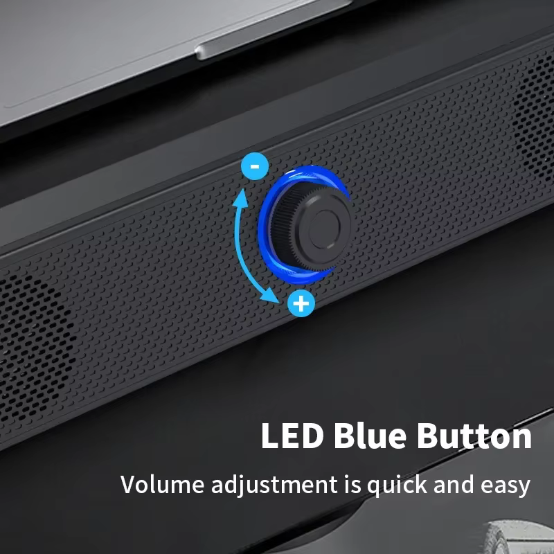 Barre de son pour PC, haut-parleur Bluetooth filaire et sans fil