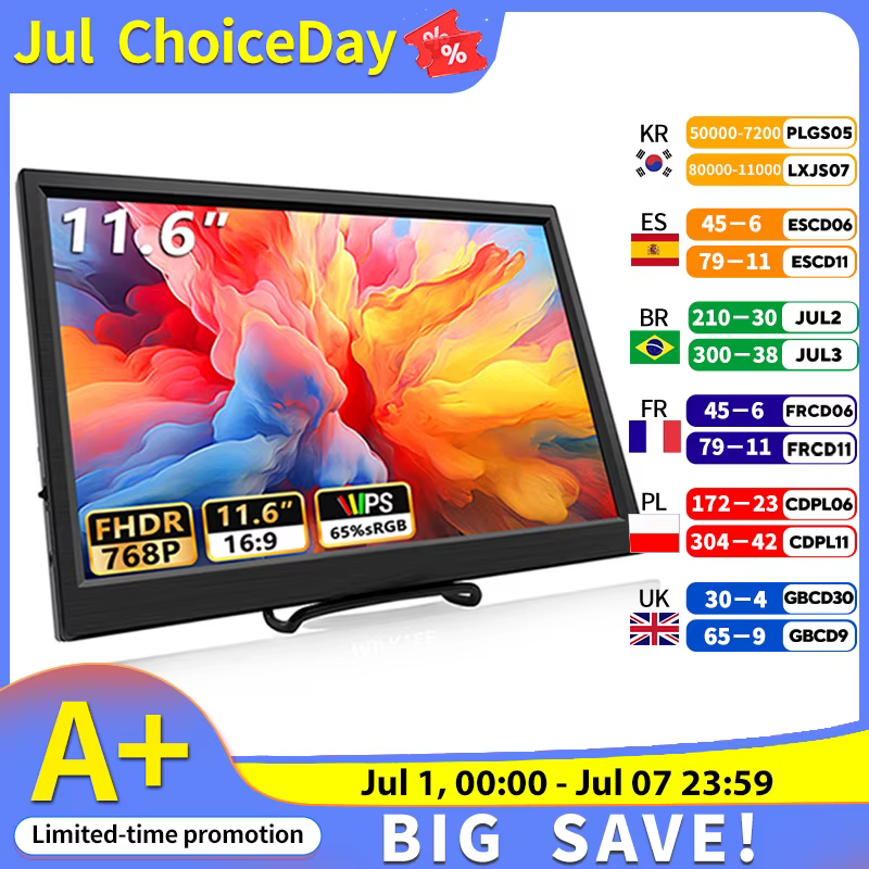 Moniteur portable compatible HDMI pour ordinateur portable