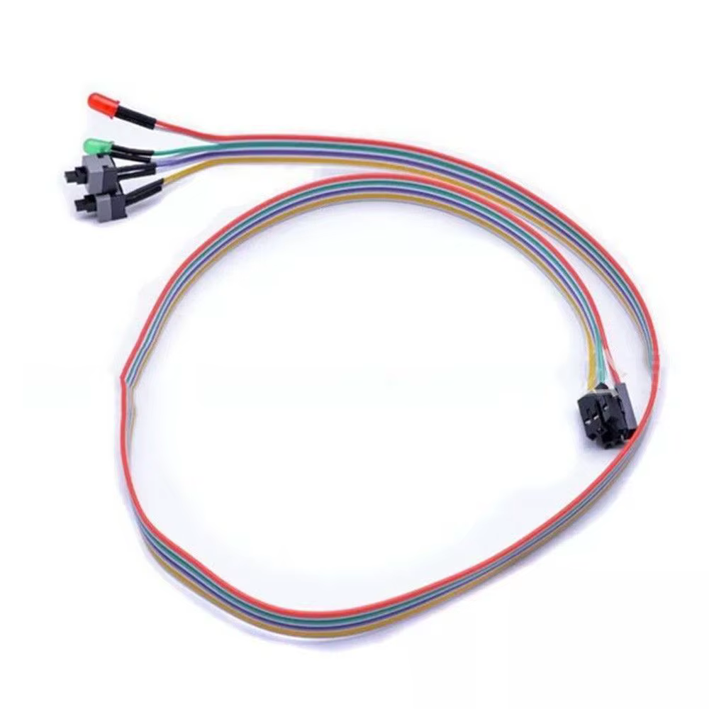 Câbles d'alimentation et de réinitialisation pour boîtier ATX avec LED et connecteurs de commutation pour ordinateur