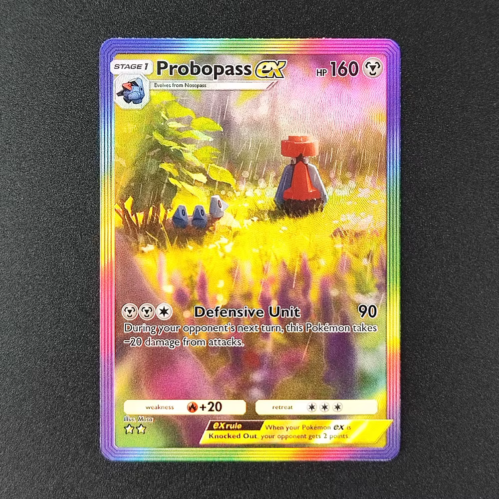 Carte de jeu Pokémon TCG anglaise auto-fabriquée, série Triumphant Light A2a, avec Arceus, Leafeon, Glaceon, Probopass, Garchomp, Irida, Adaman