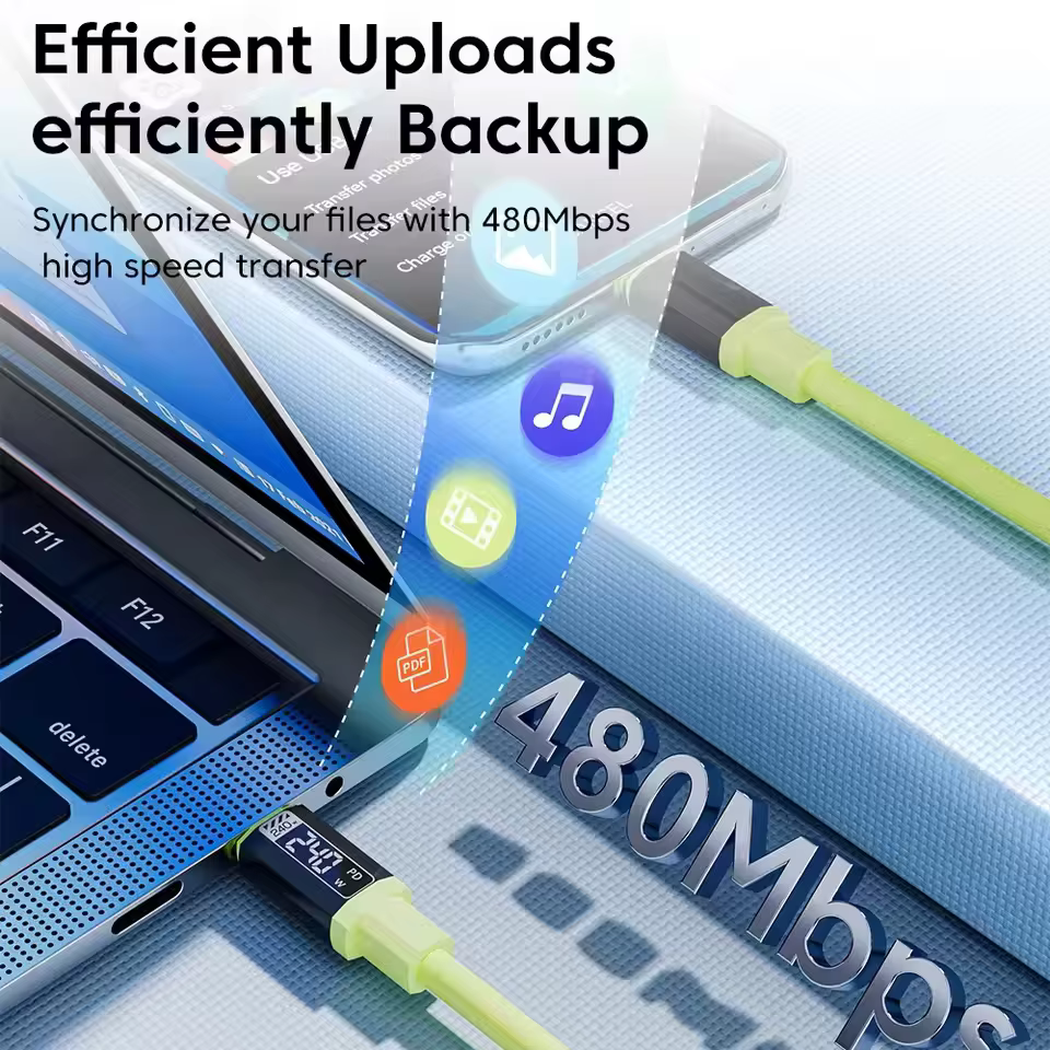 Câble USB type-c vers type-c de charge rapide PD 240 W pour Huawei, Xiaomi, Samsung, OPPO, VIVO