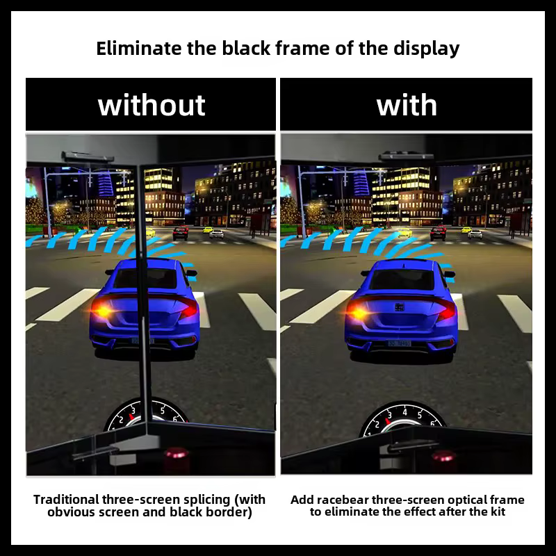 Simracing – Kit de pièces de Joint optique sans couture à 3 écrans
