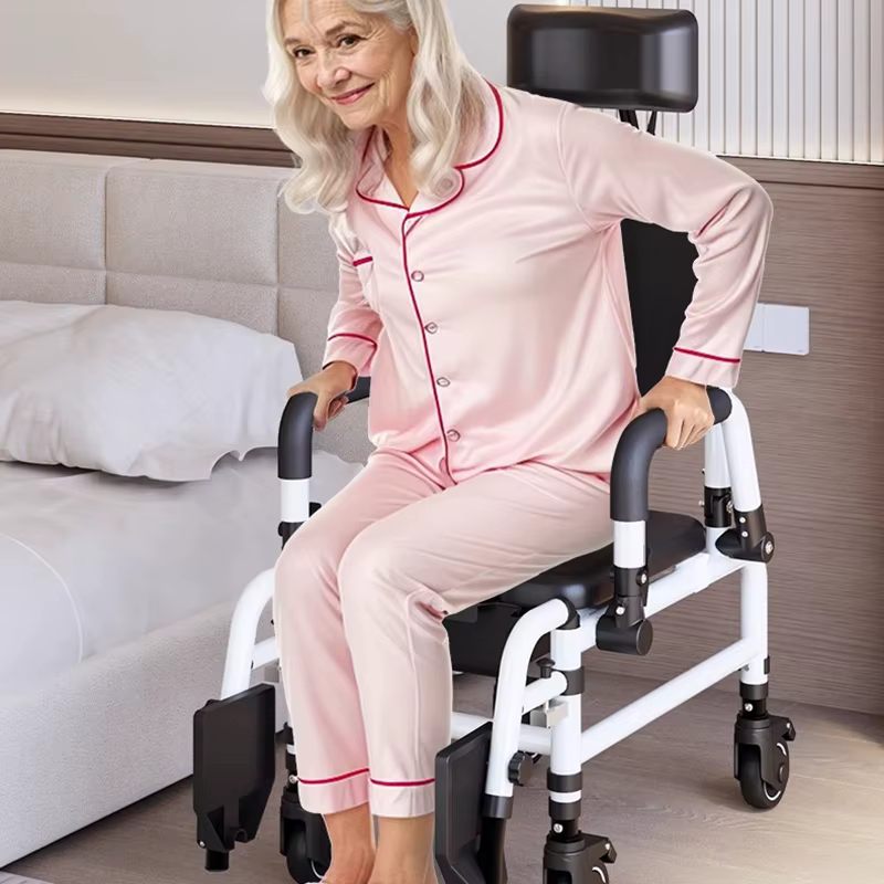 Chaise de salle de bain design pour personnes à mobilité réduite, tabouret médical nordique à roulettes pour chambre à coucher, chaise de douche portable pour personnes âgées, Silla Plegable, mobilier